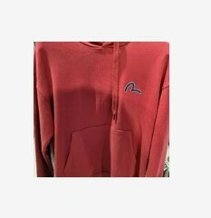 [S] EVISU SPECIAL LOOSE FITHILLSENGLISH HOODIES,BROWN, EU5UTS941-BROWN (SEV209)