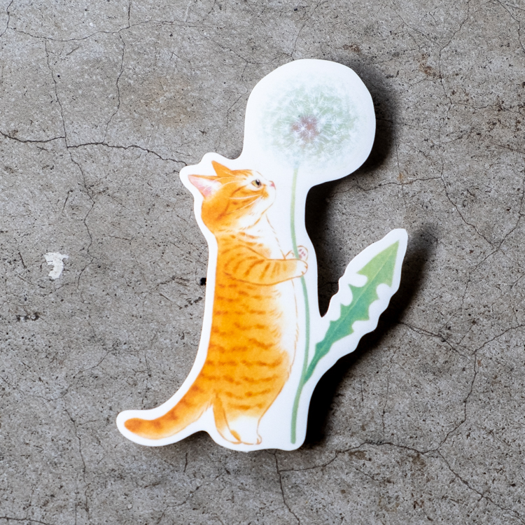 補補貓‧大衛煮愛｜絕版｜防水貼紙M｜西洋蒲公英