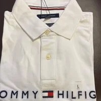[S] TOMMY HILFIGER MEN'S REGULAR FIT STRETCH LOGO SHORT SLEEVE PIQUE KARRATI,WHITE, 78J6983-100 (STH241)