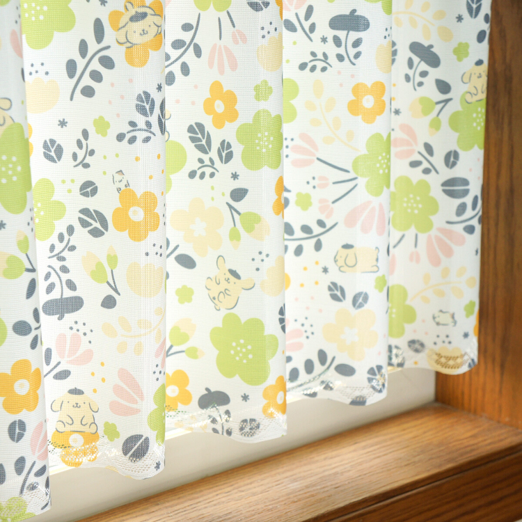 Sanrio 布甸狗咖啡廳窗簾 120 x 45 cm 北歐風 綠色 #CM21C-93559