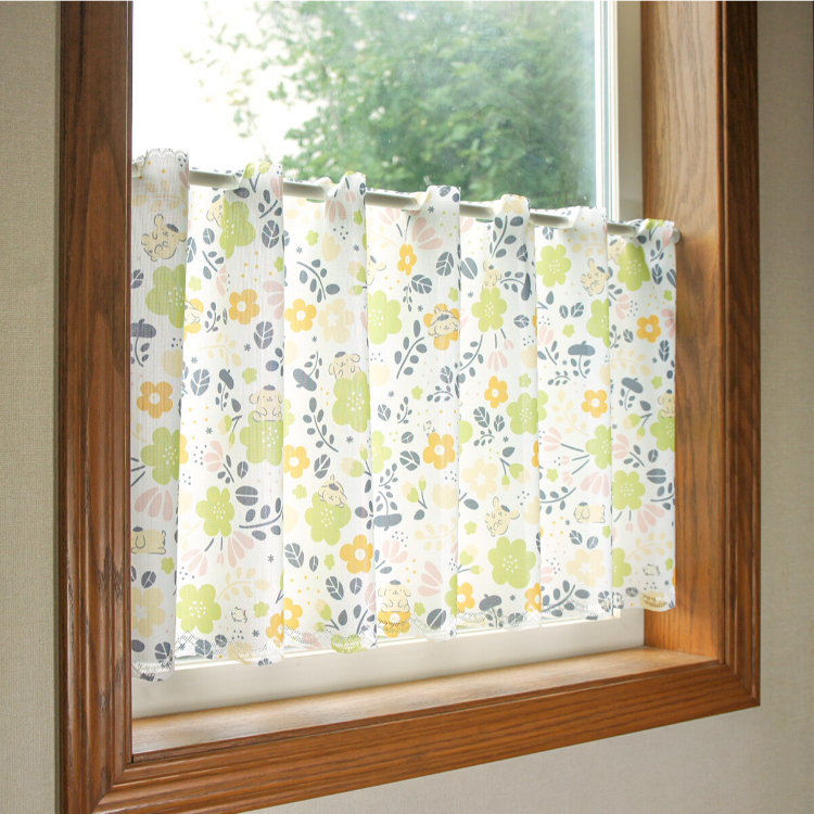 Sanrio 布甸狗咖啡廳窗簾 120 x 45 cm 北歐風 綠色 #CM21C-93559