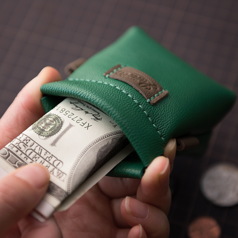 DIY手工全真皮自製零錢袋