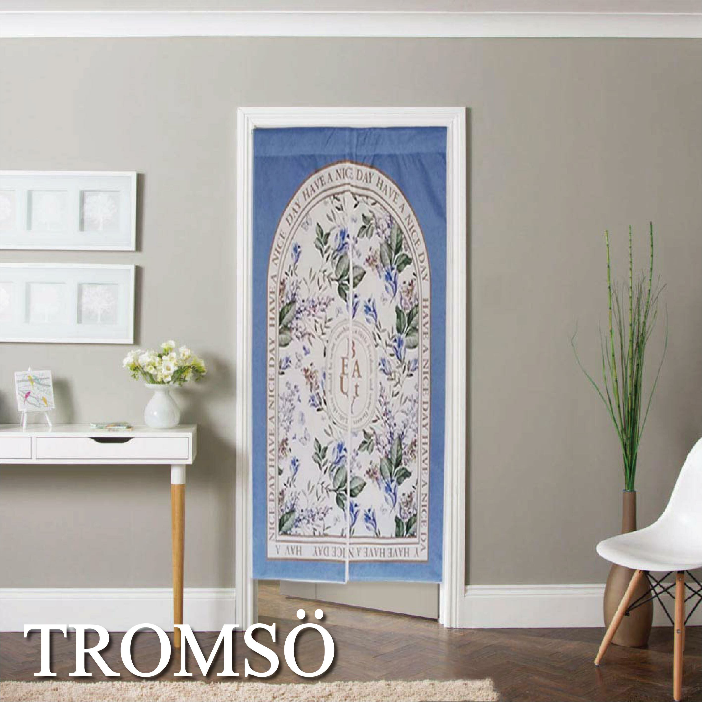 厚白棉麻風尚門簾D48紫熙花園(180cm)