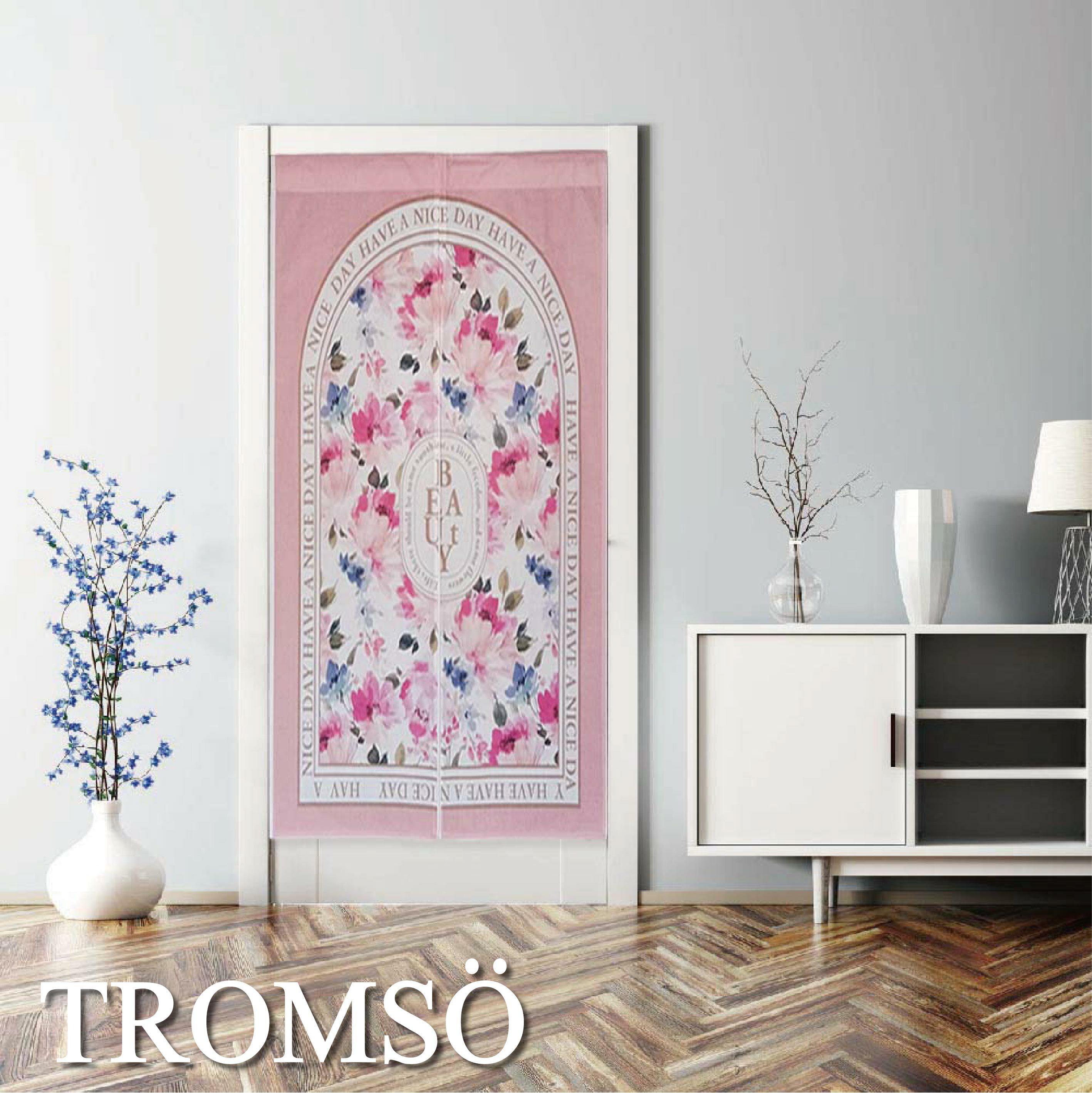 厚白棉麻風尚門簾D51凡妮莎花園(180cm)