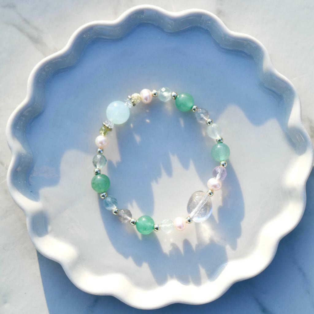 RABBIT BOUQUET天然石手作水晶手鏈-Fresh Green