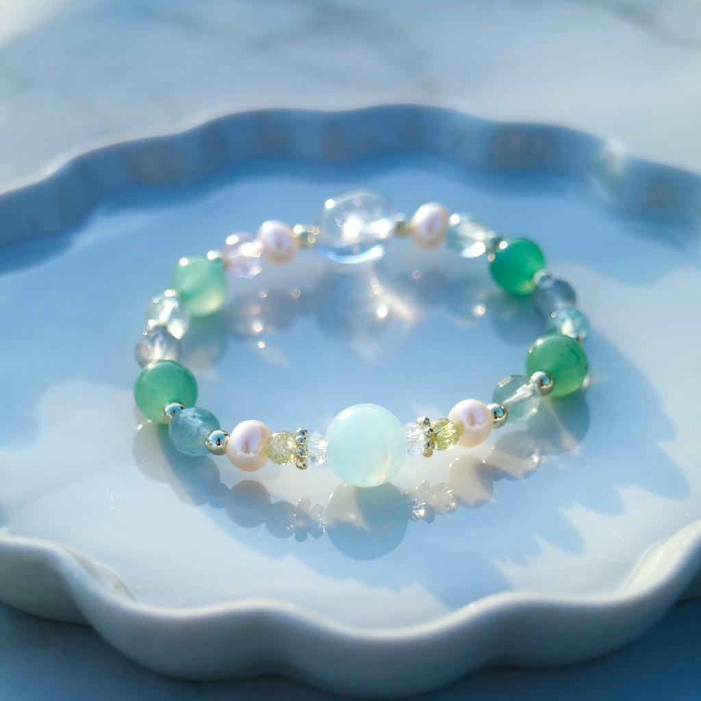 RABBIT BOUQUET天然石手作水晶手鏈-Fresh Green