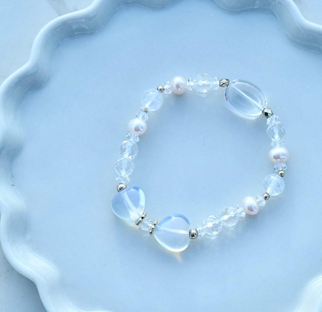 Moonlight  Ribbon 日本手作天然石水晶手鍊