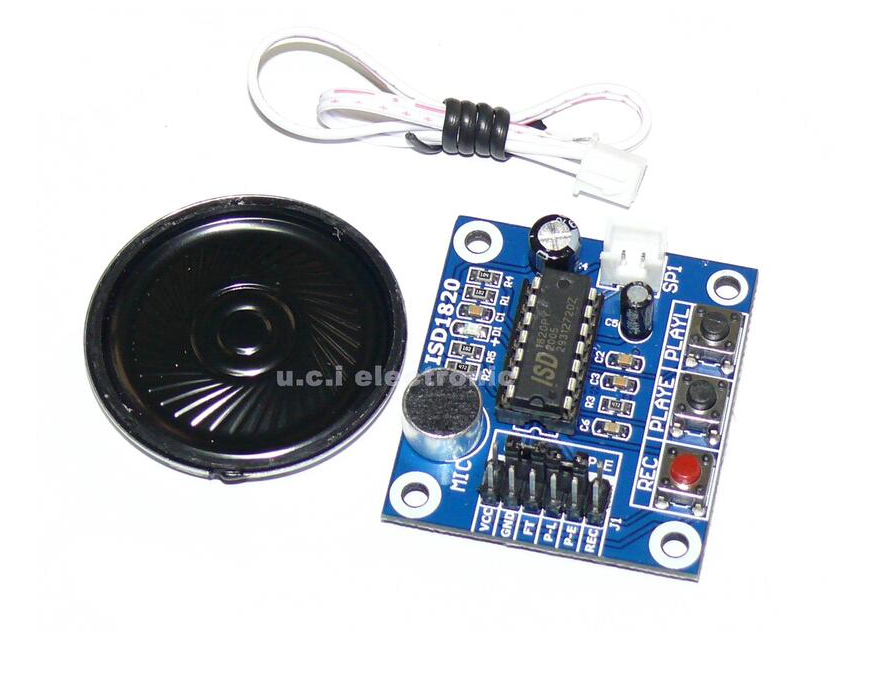 【UCI電子】(13-4) ISD1820錄音語音模組 語音模組 錄放音模組 板帶麥克風 送0.5W喇叭