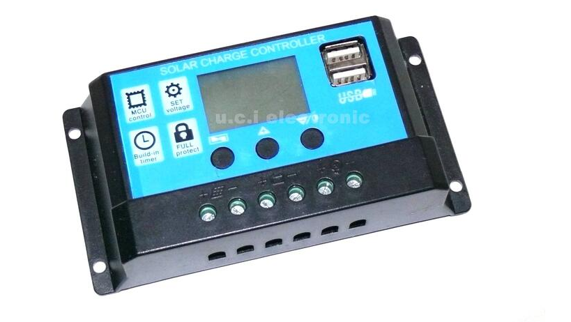 【UCI電子】(二B-1) 太陽能控制器 液晶顯示LCD 12/24V 10A 20A 30A 雙USB 太陽能逆變器