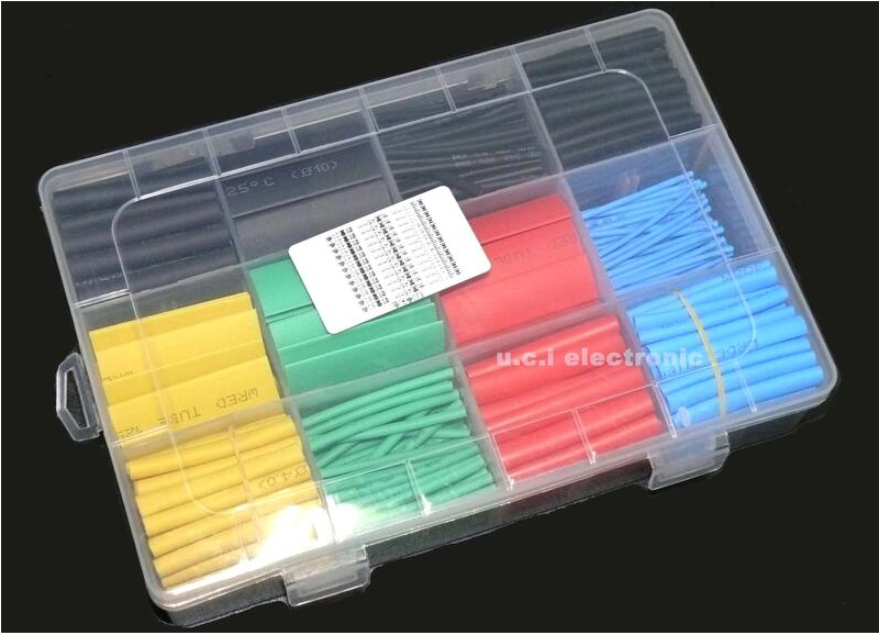 【UCI電子】(A-2) 530pcs熱縮管袋裝 彩色熱縮管套裝盒裝組合 熱縮套管