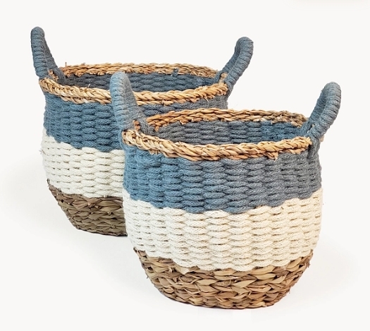 KORISSA |孟加拉手工編織|藍色籃子
