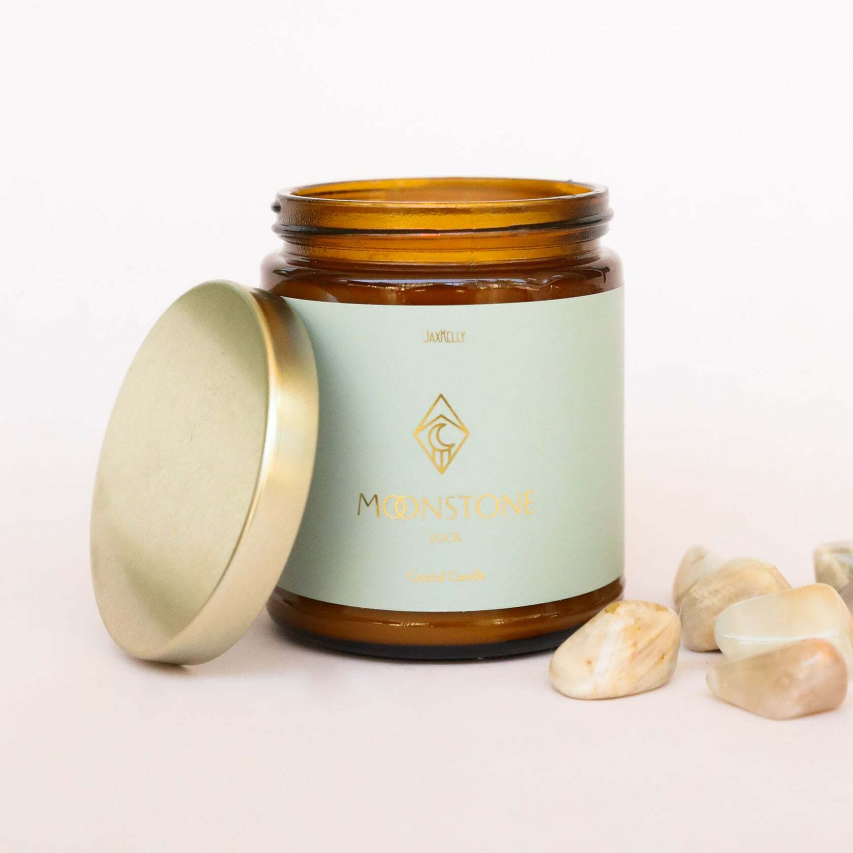 Luck 月光石 (琥珀花香、零陵) 琥珀限量款 香氛蠟燭 - JaxKelly