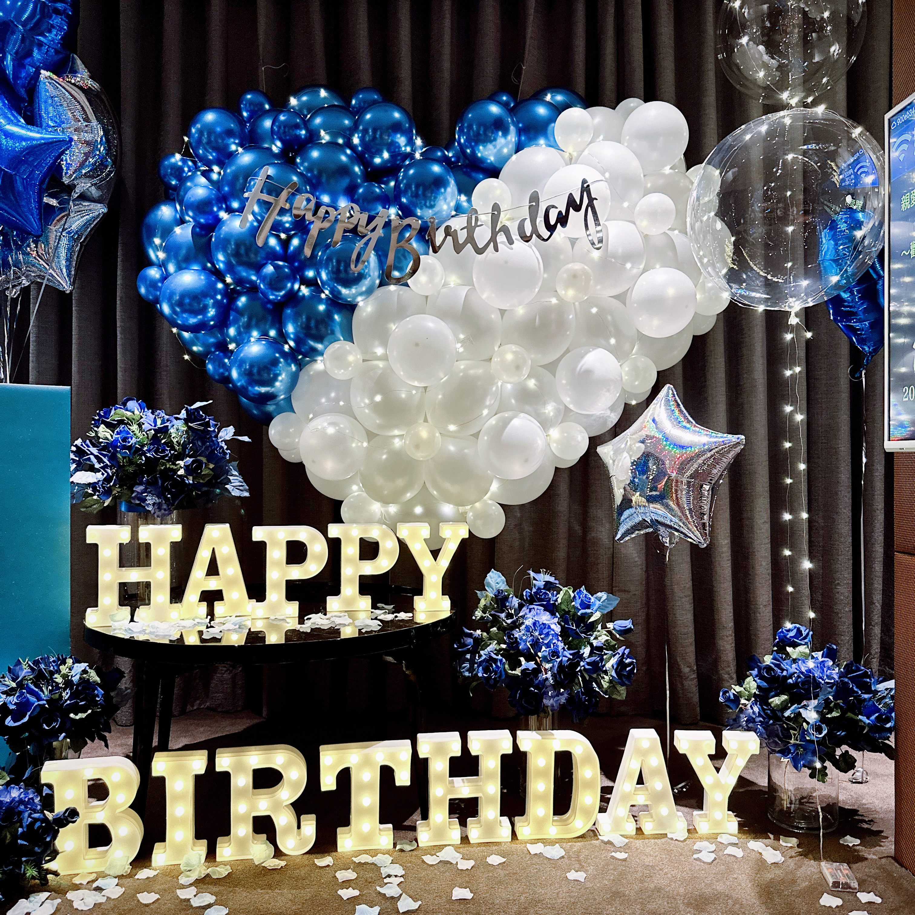 【飯店】 生日驚喜．莫蘭迪藍色系