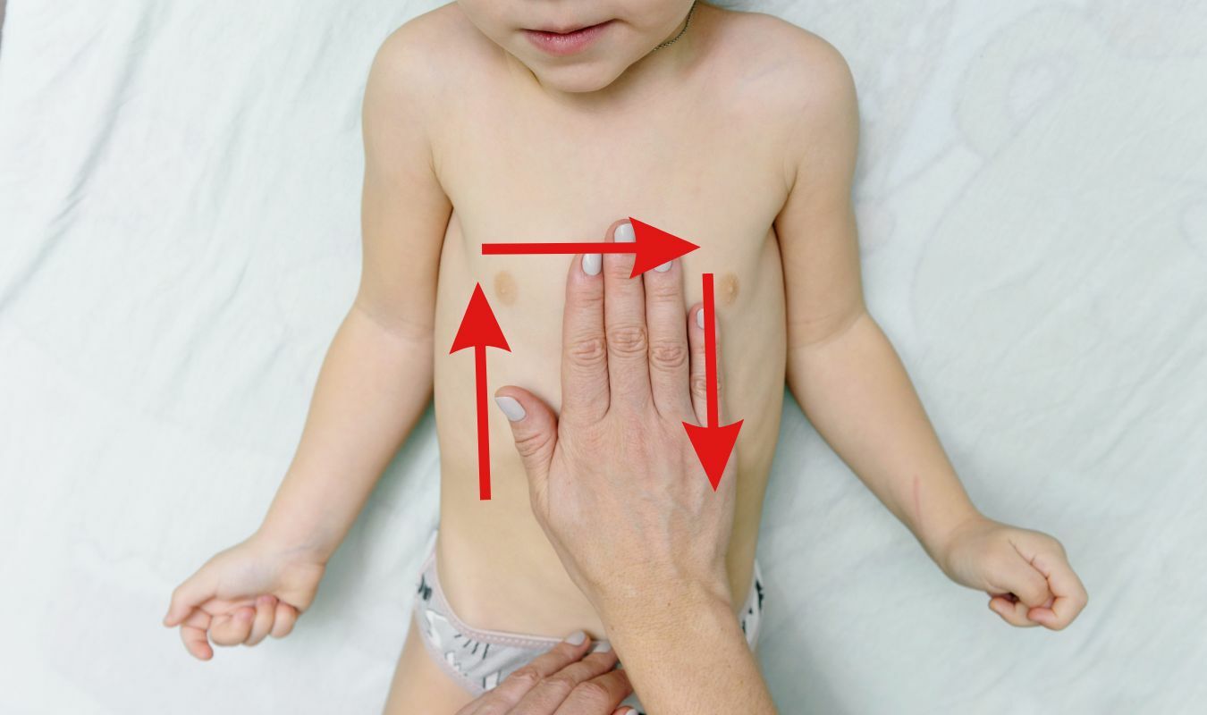 進行n字型按摩的畫面｜逗DOLL SPA好孕寶寶純淨按摩油