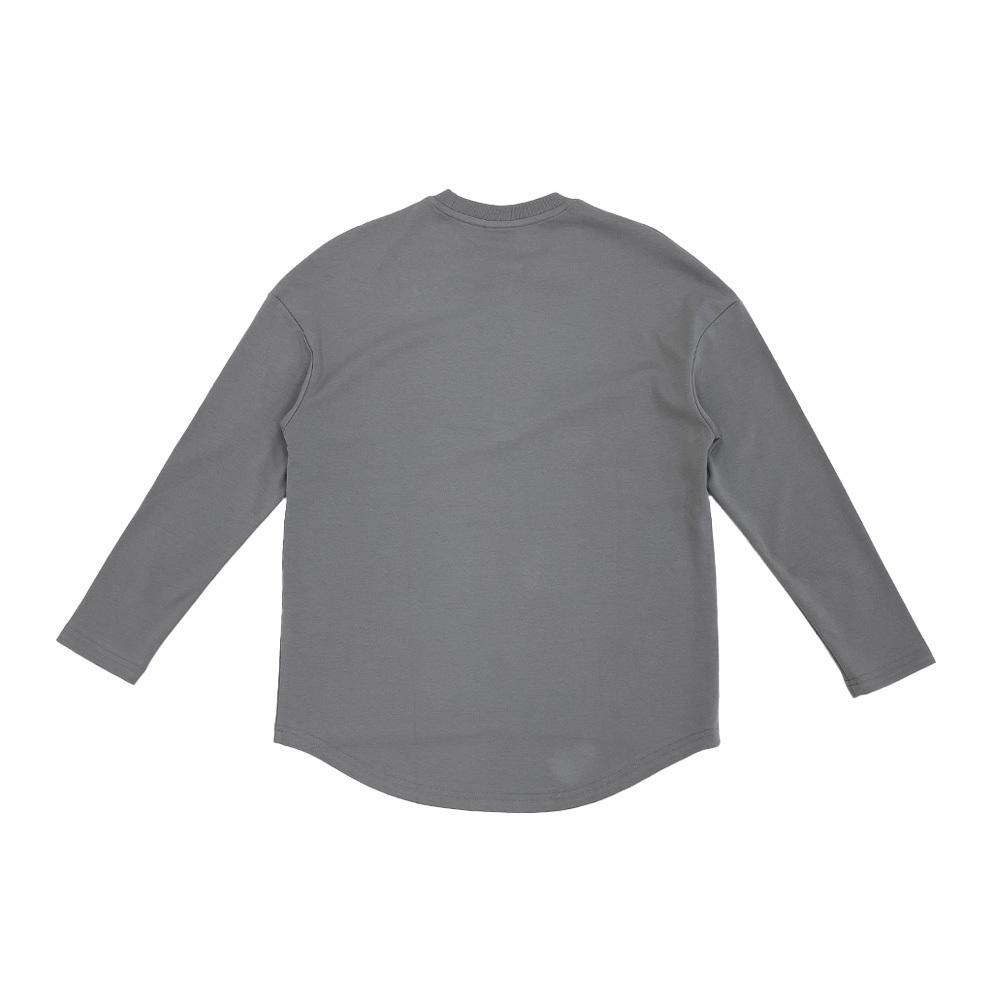 22-23 麂皮獅頭彈性針織亨利領｜灰