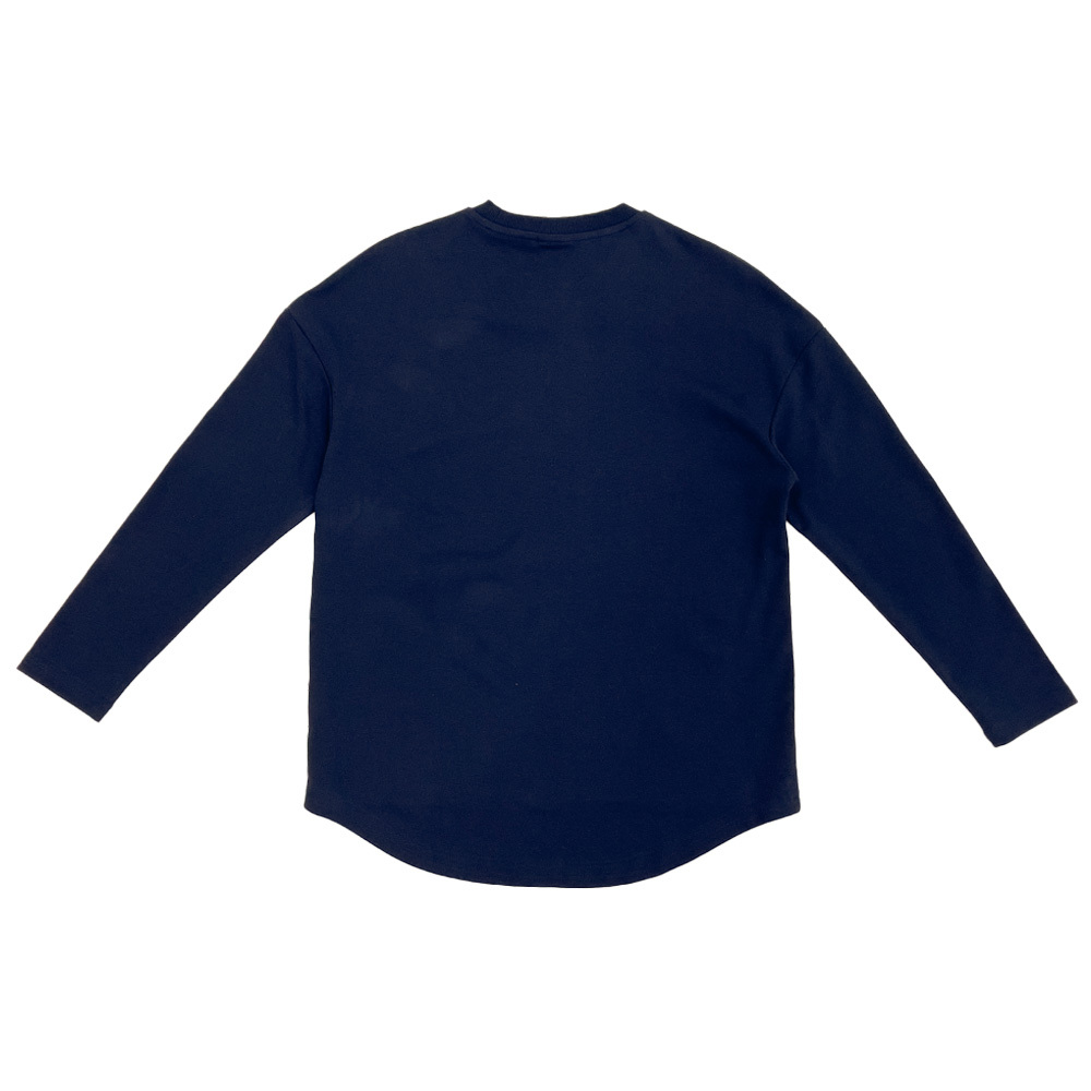 22-23 麂皮獅頭彈性針織亨利領｜藏青