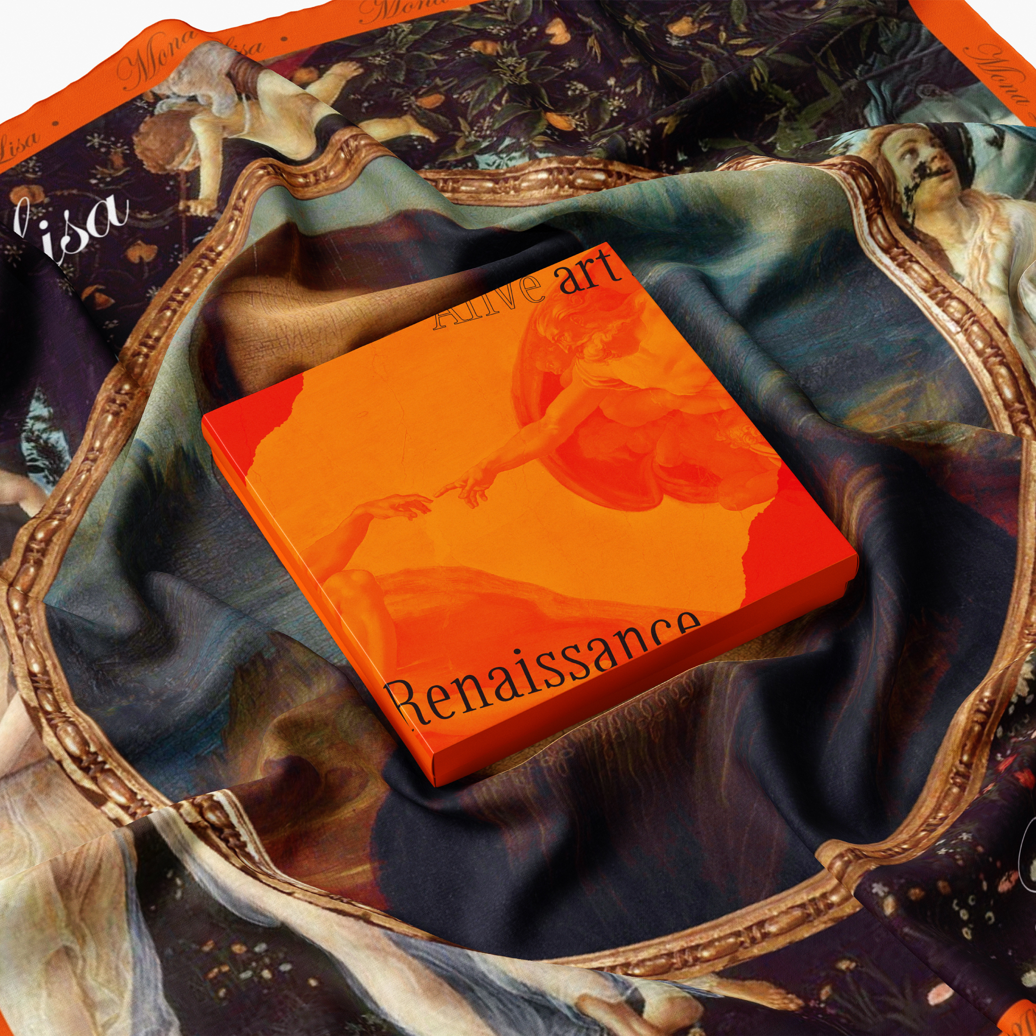 文藝復興大絲巾｜達文西《蒙娜麗莎》