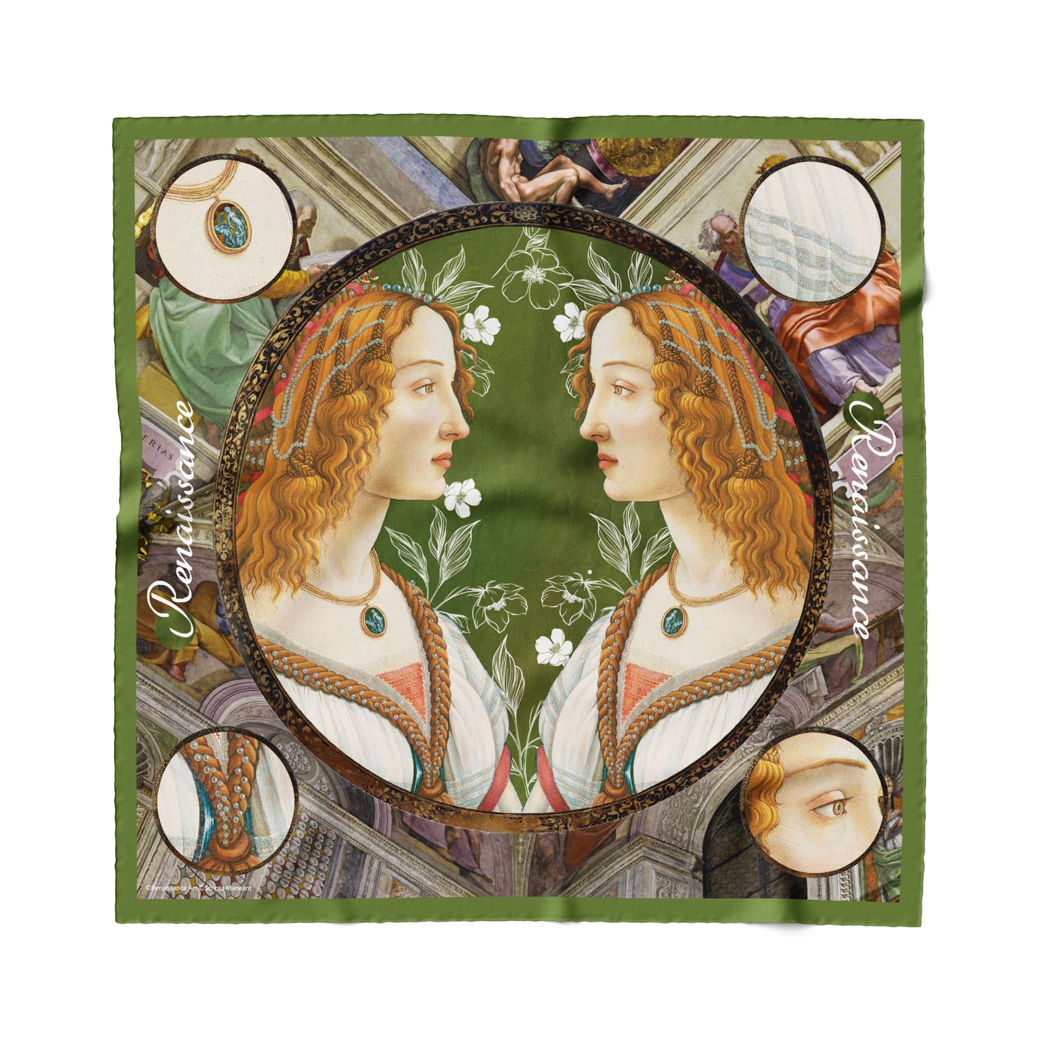 文藝復興大絲巾｜波提且利《年輕女子》