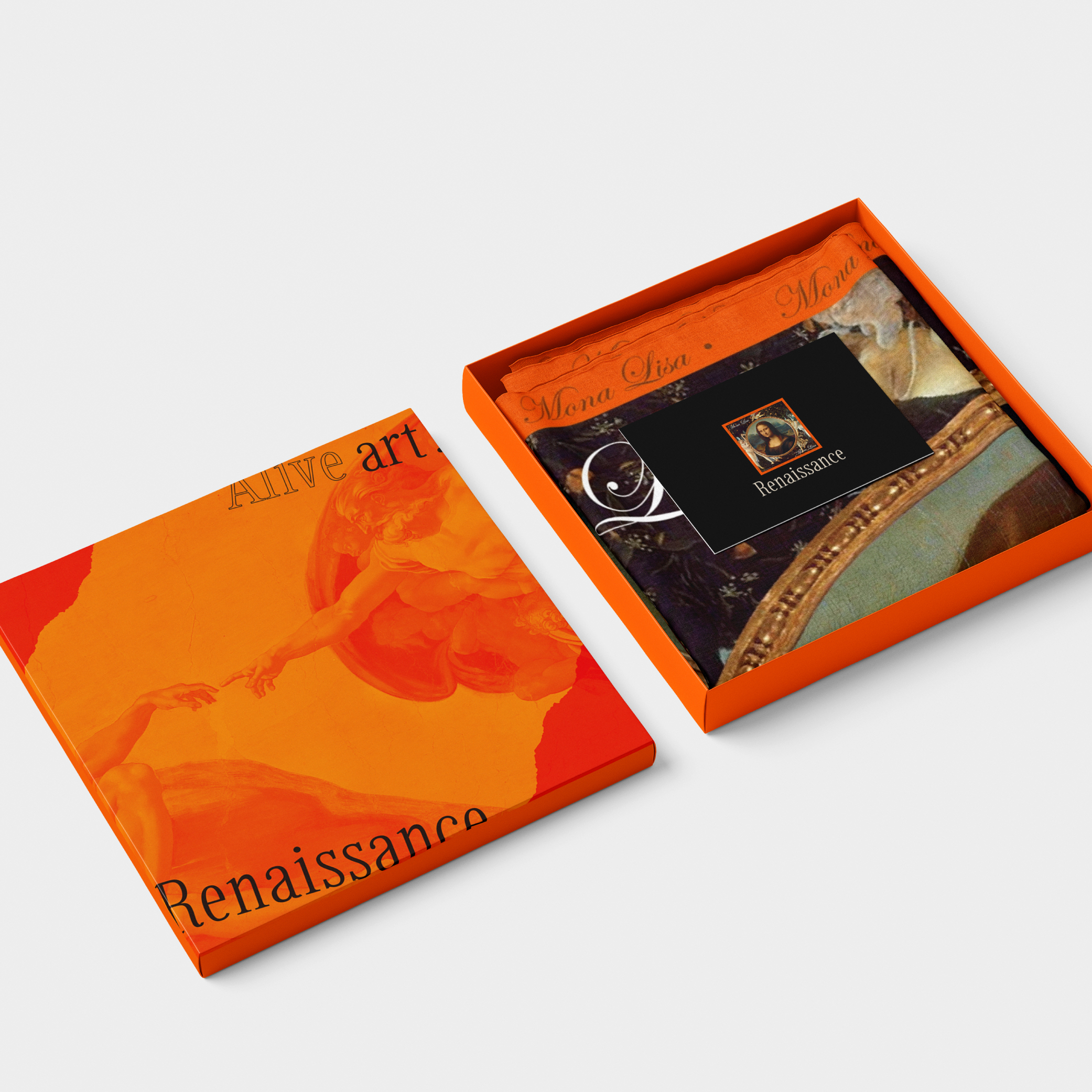 文藝復興中絲巾｜達文西《蒙娜麗莎》