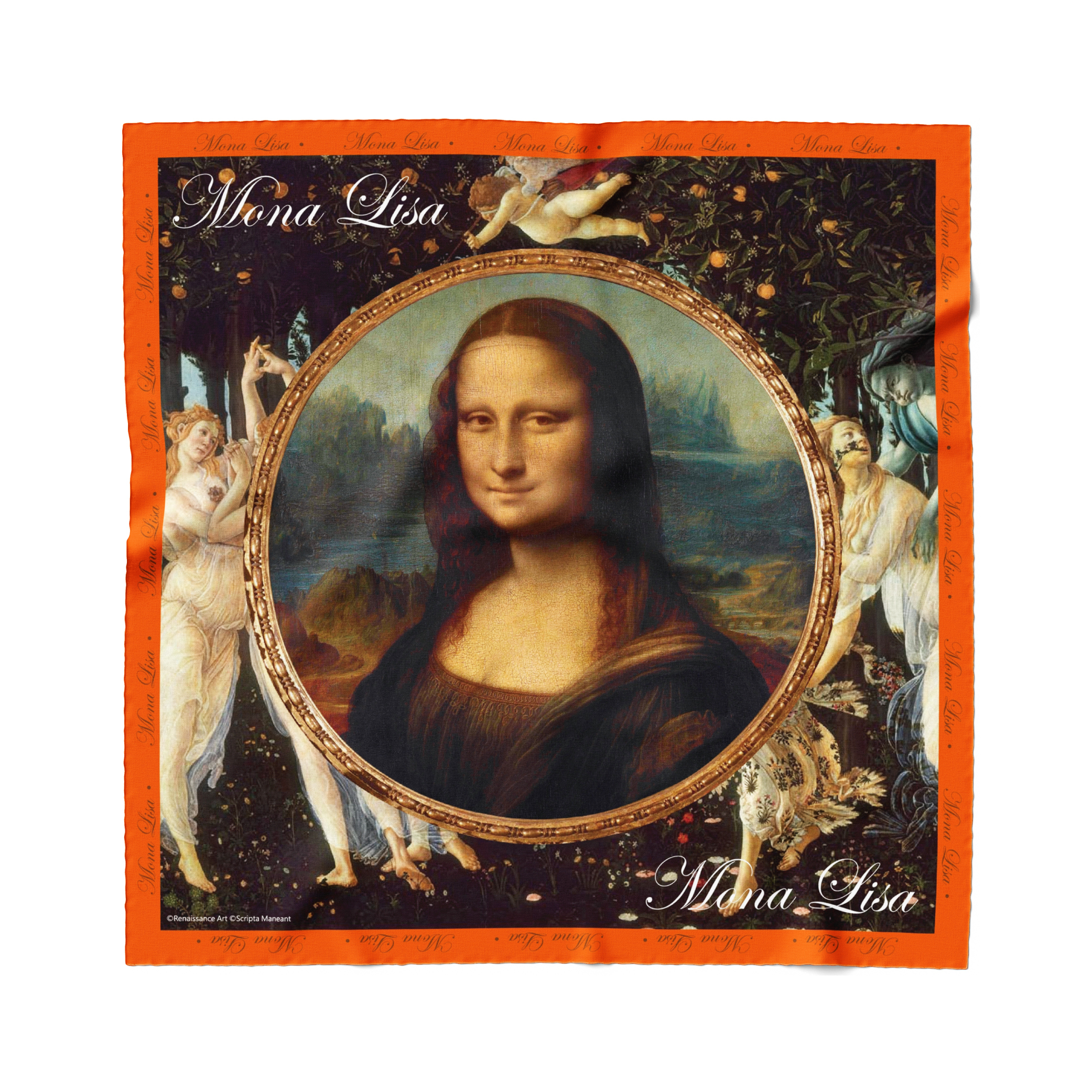 文藝復興中絲巾｜達文西《蒙娜麗莎》