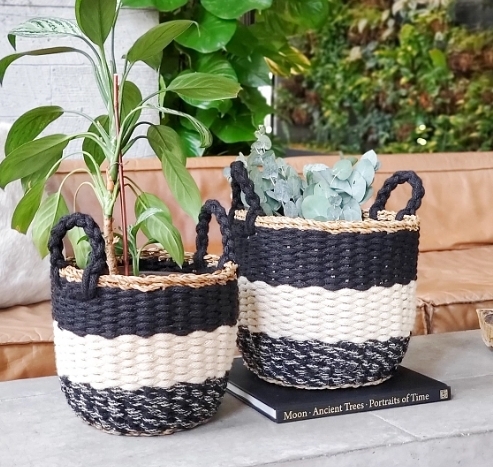 KORISSA｜孟加拉手工編織｜黑色籃子