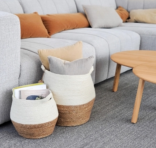 KORISSA｜孟加拉手工編織｜自然色籃子