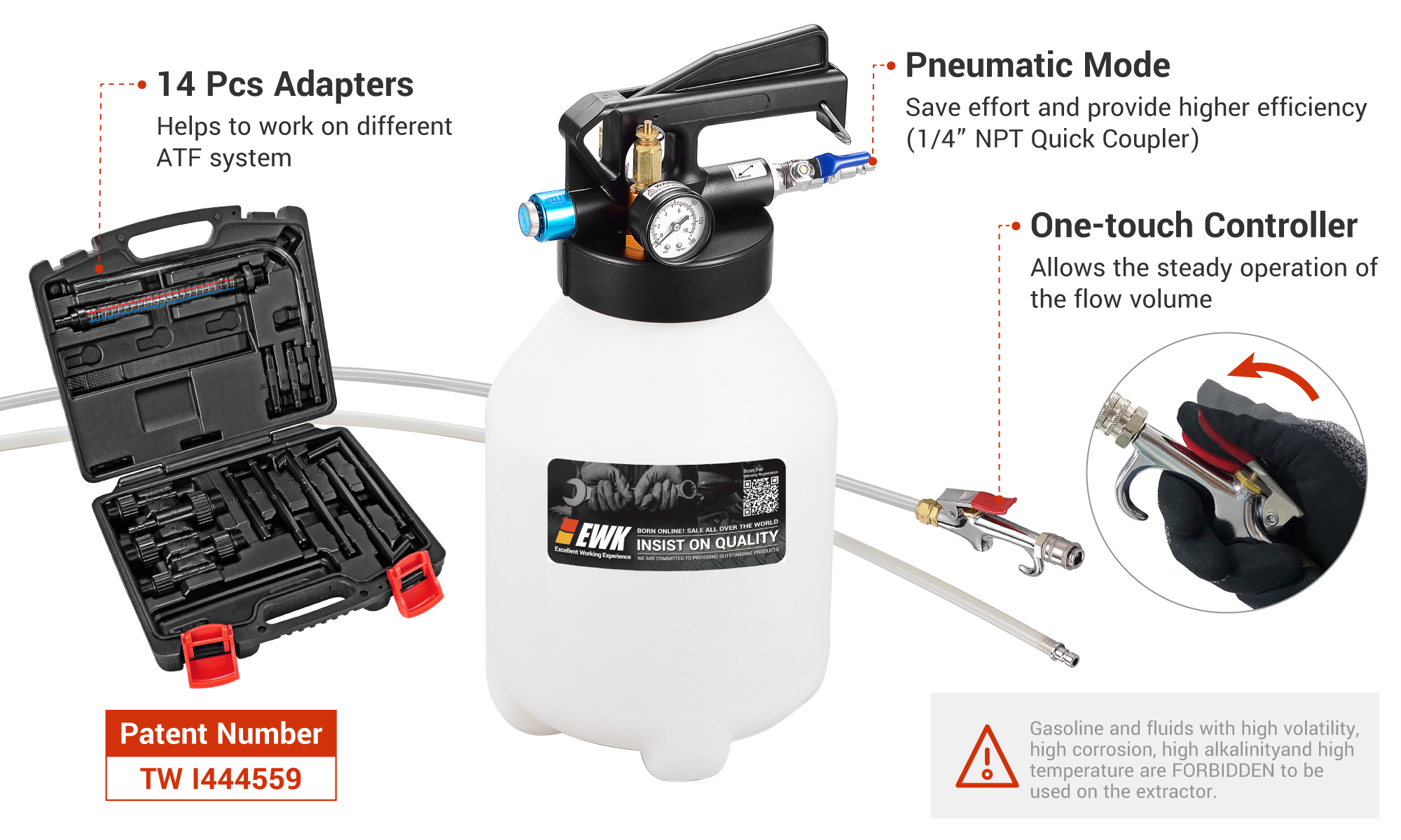 6L Transmission Fluid Evacuator & Dispenser Pump EWK
