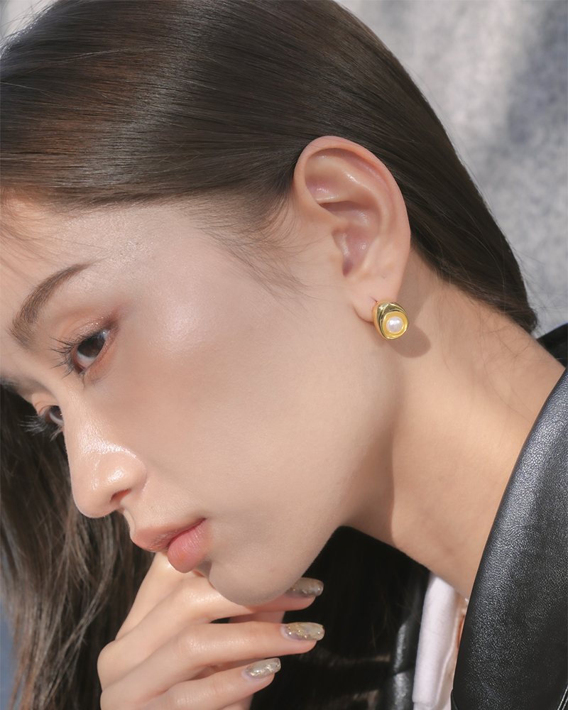 J014   琉璃 | 純銀珍珠耳環