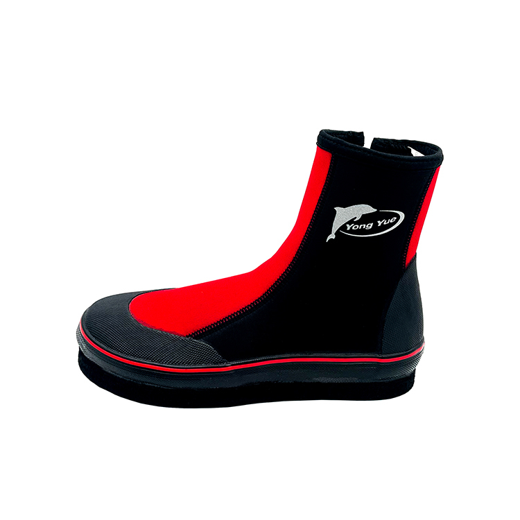 YONGYUE長筒防滑鞋/黑紅色