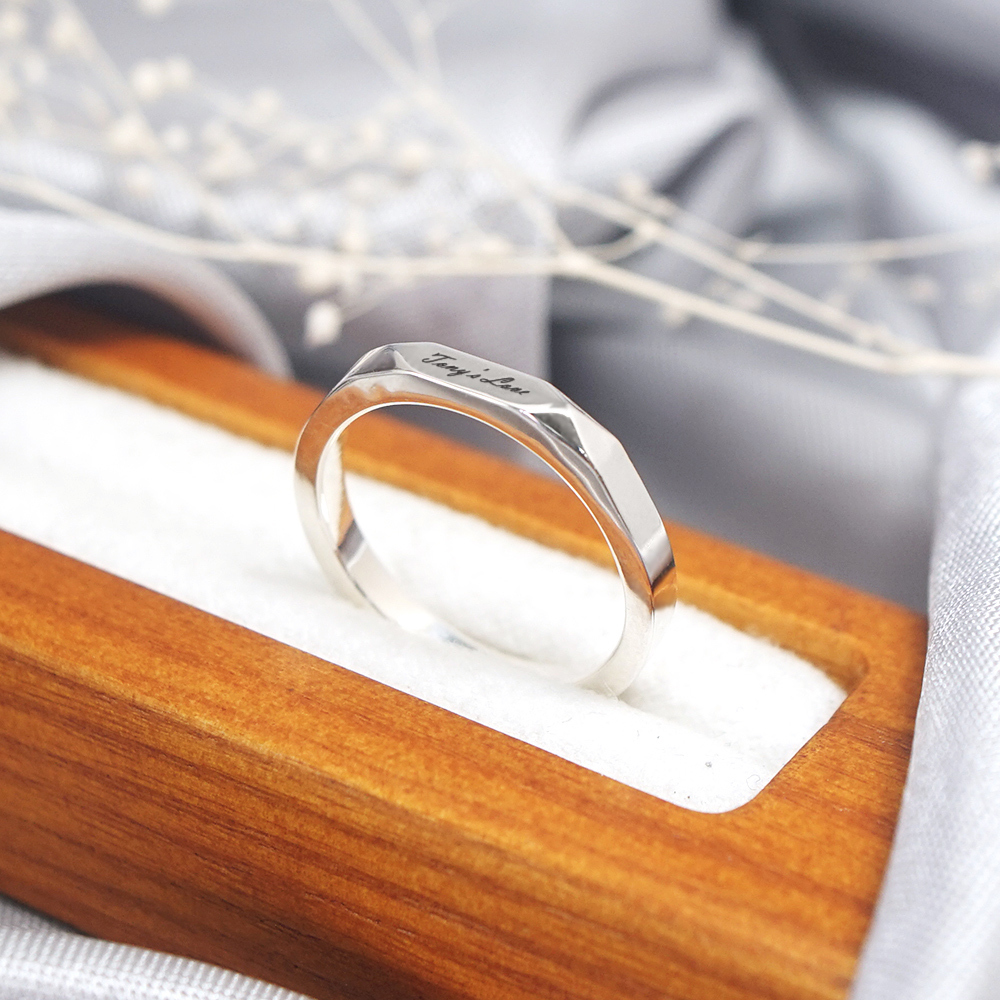 純銀刻字 永恆時光 女戒 925純銀戒指 女生戒指 客製化訂製