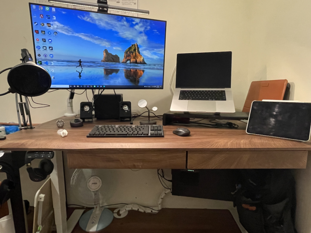 FUNTE 電動升降桌 菸草橡木 150*80