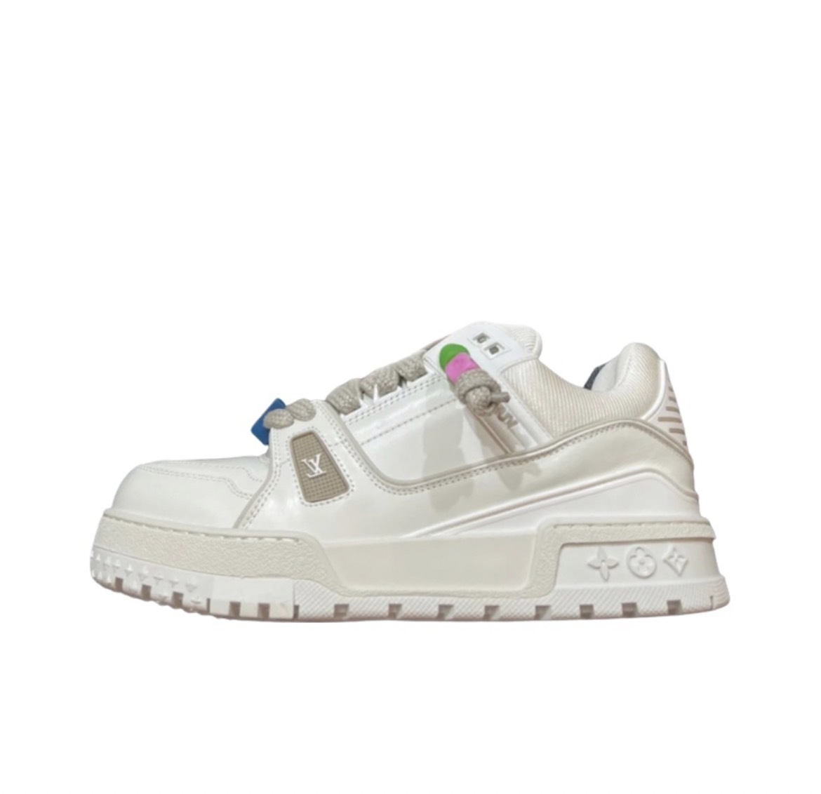 LV TRAINER MAXI New Candy Chubby Shoes White Louis Vuit