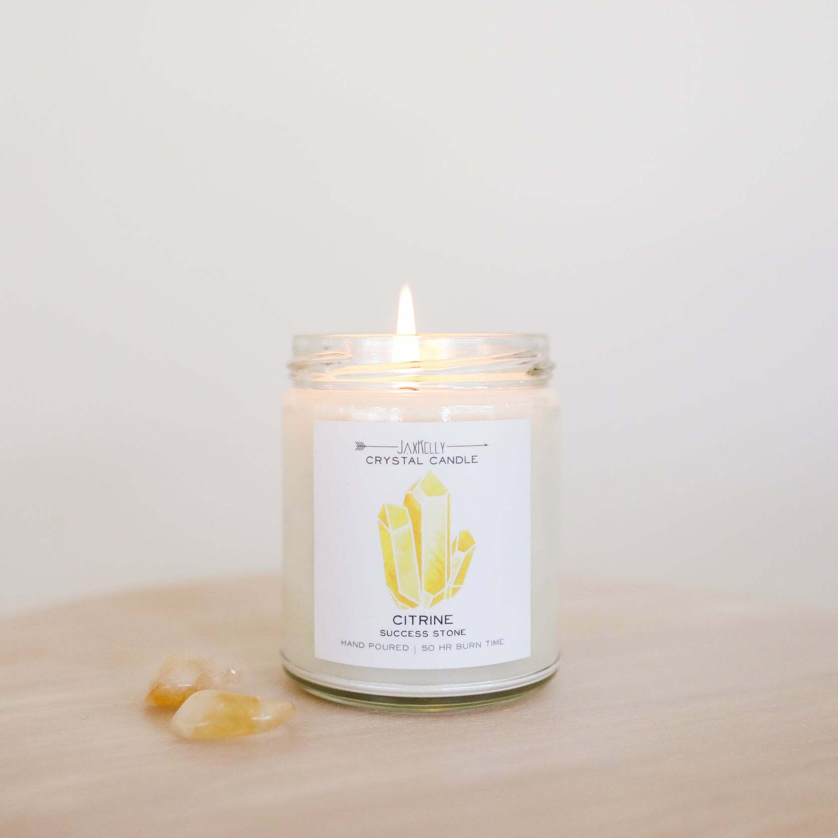 Success 黃水晶 (葡萄柚、山竹果) 香氛蠟燭 - JaxKelly