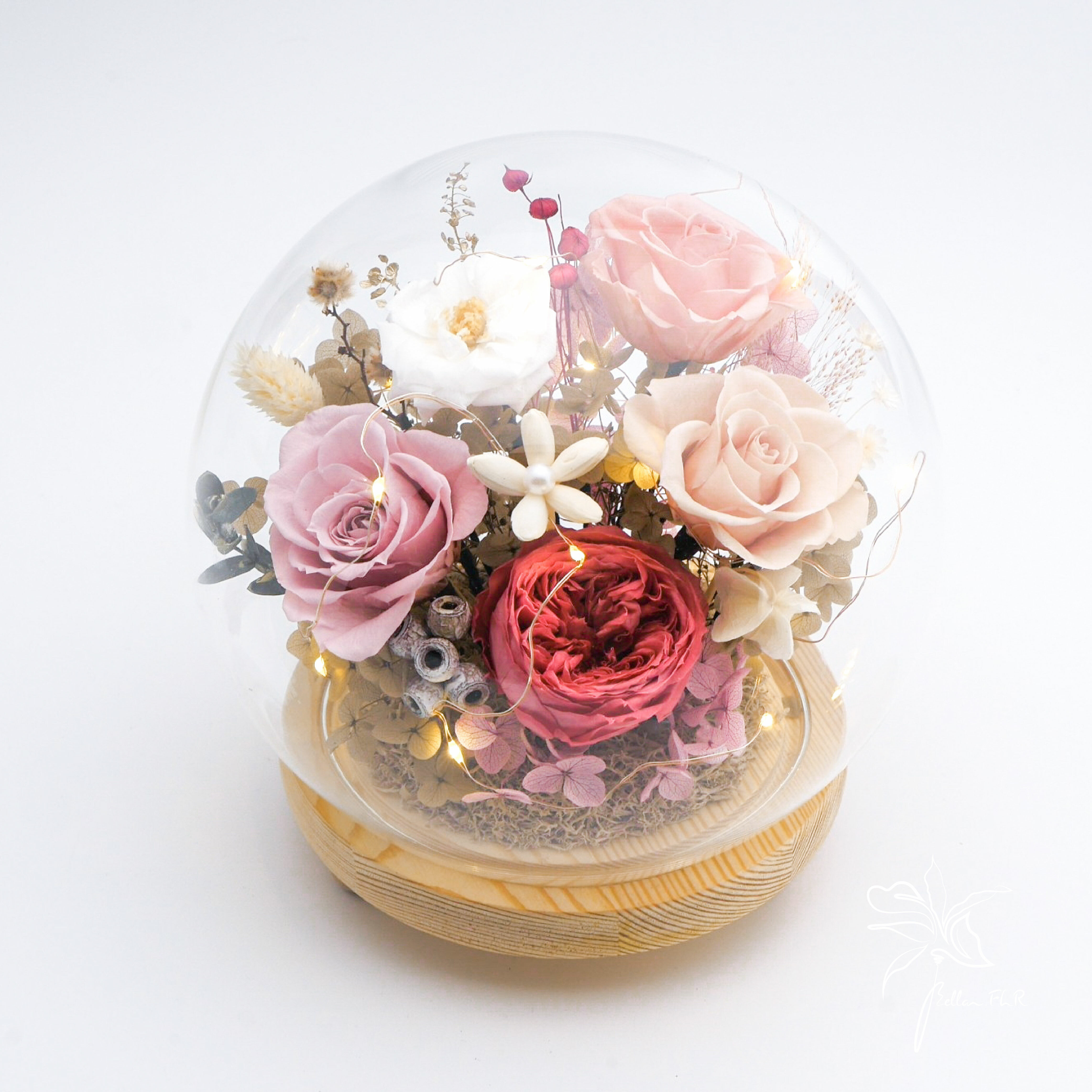 【幸福密碼】圓球玻璃花盅-大