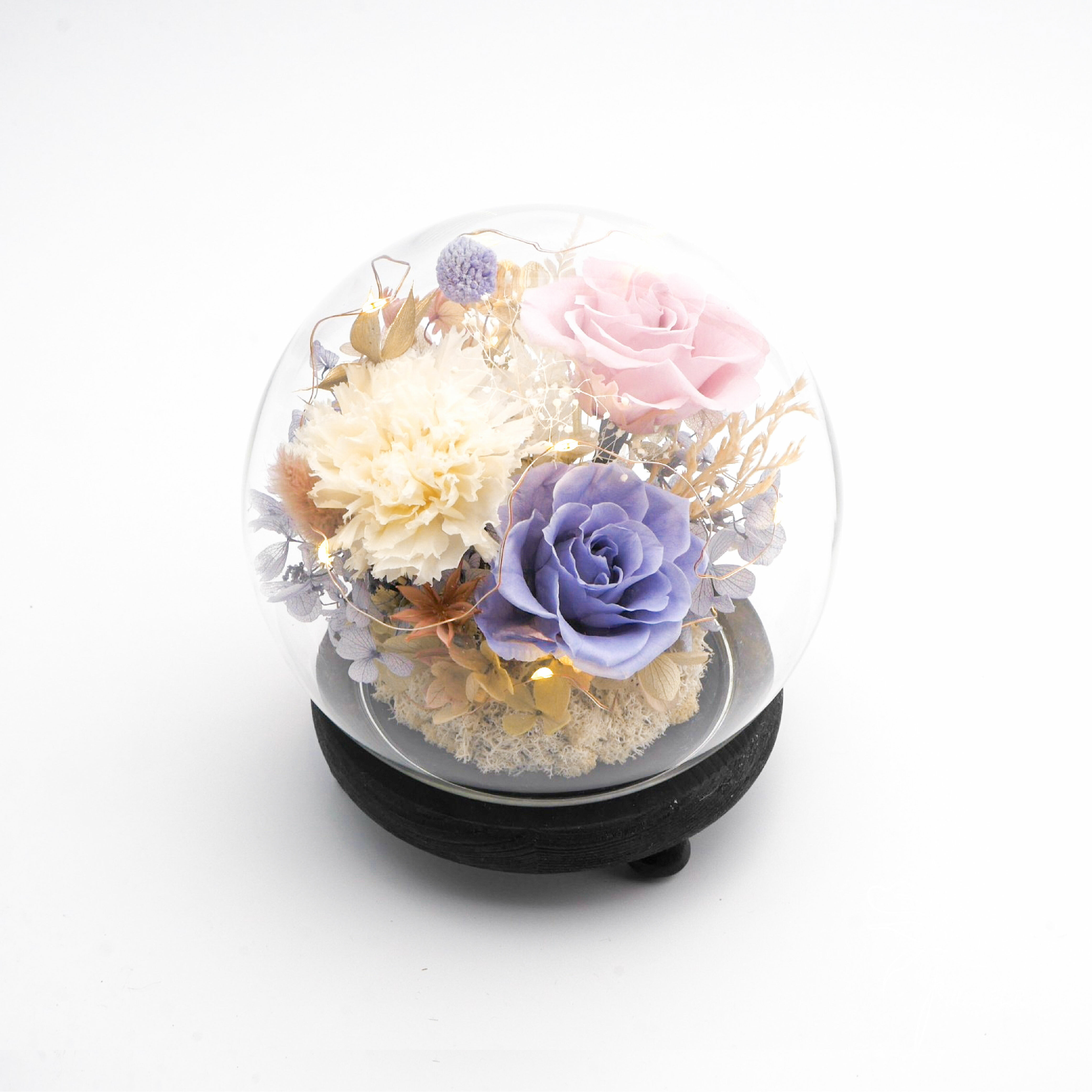 【愛你沒有期限】圓球玻璃花盅-中