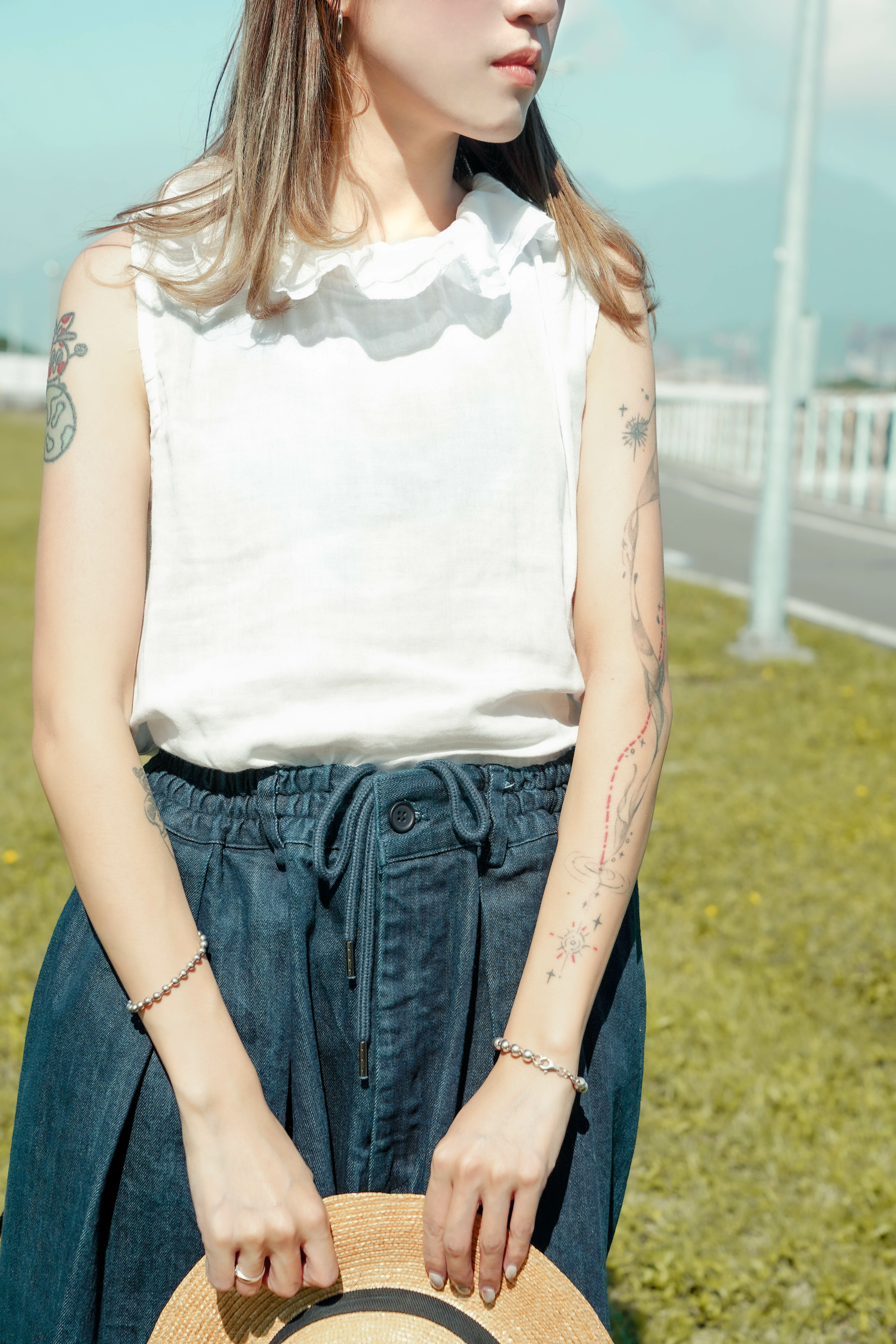 荷葉領打底背心