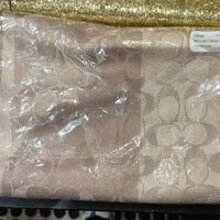 [S] COACH CE469 SIGNATURE C MET OBLONG SCARF,IVORY/GOLD, 722947584046 (SCO252)
