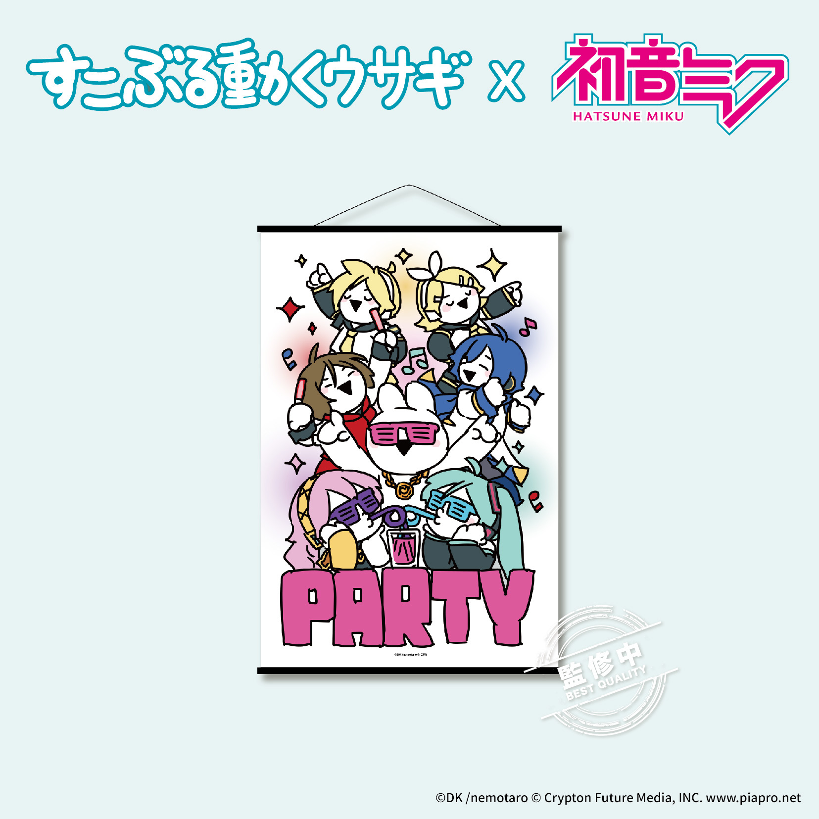 初音未來 x 超級好動的兔子-掛軸-全員款