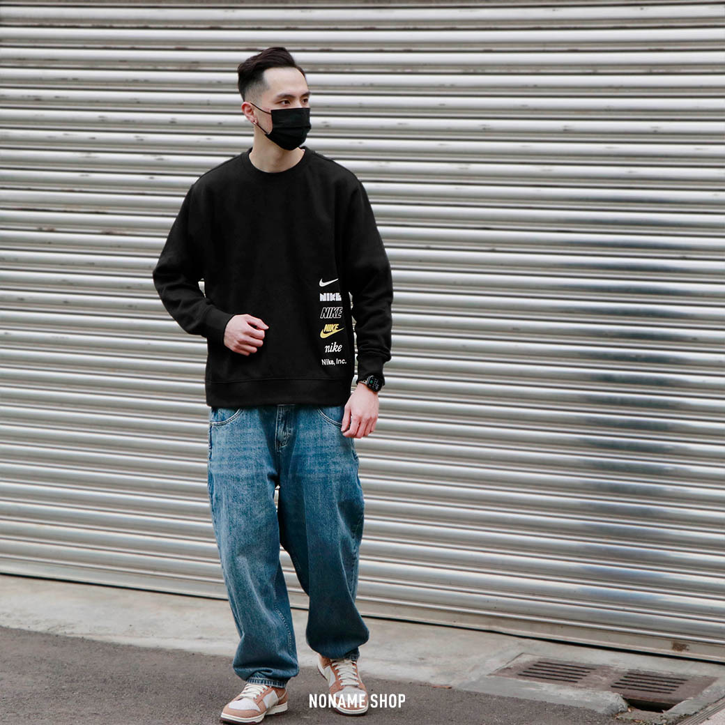 NIKE 多標 LOGO 刷毛 大學T 三色 (男款)