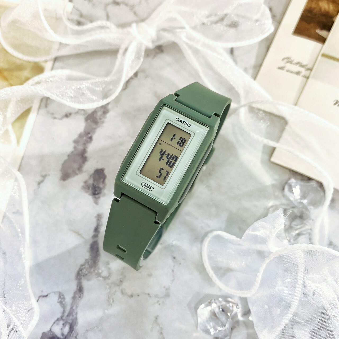 【CASIO 卡西歐】霧面長型電子錶 LF-10WH-3D(果綠)/ LF-10WH-4D(粉)/ LF-10WH-8D (奶白)  /LF-10WH-1D(黑) /LF-10WH-2D (靛藍) 現代鐘錶