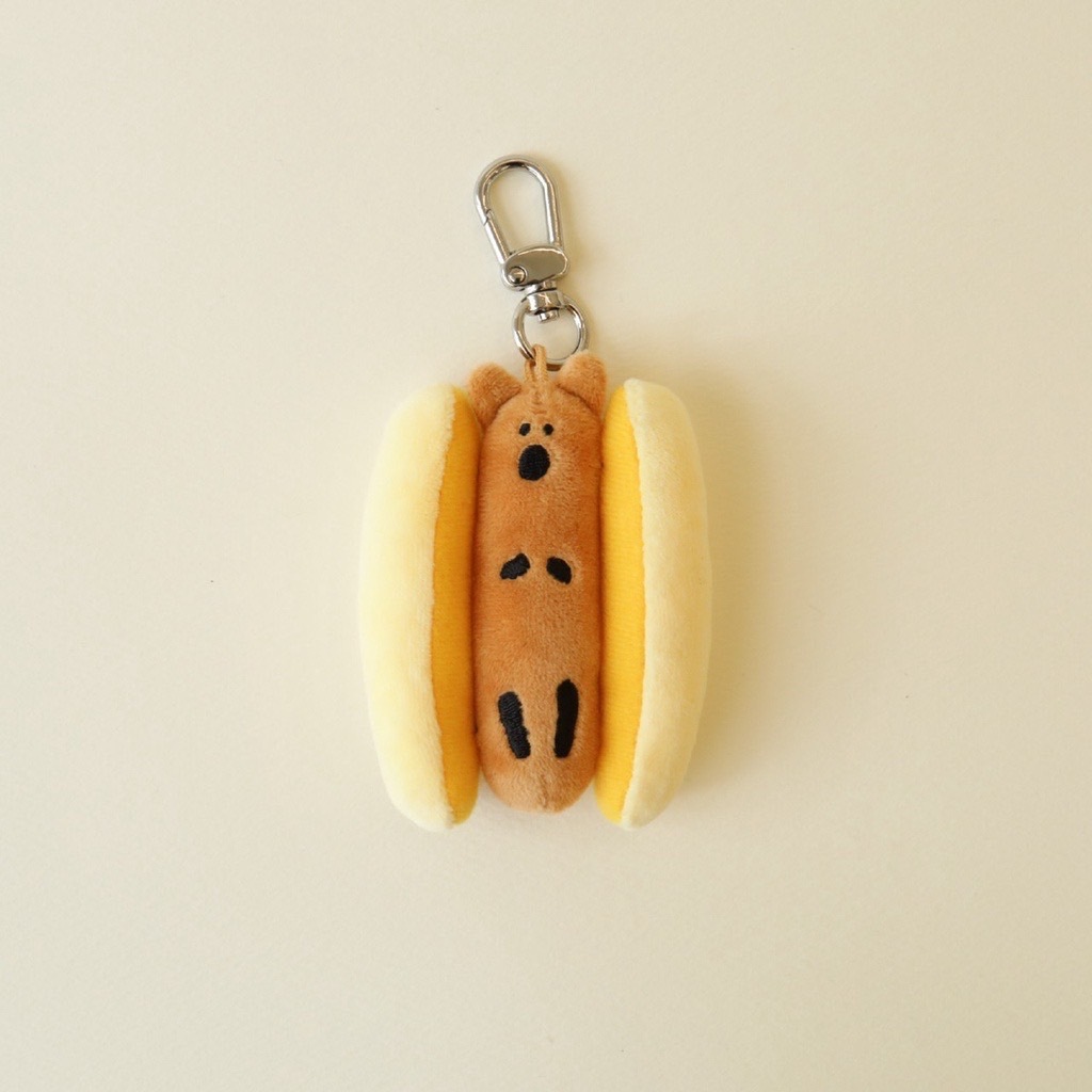 Dinotaeng Quokdog Keyring / 熱狗短尾袋鼠鑰匙圈