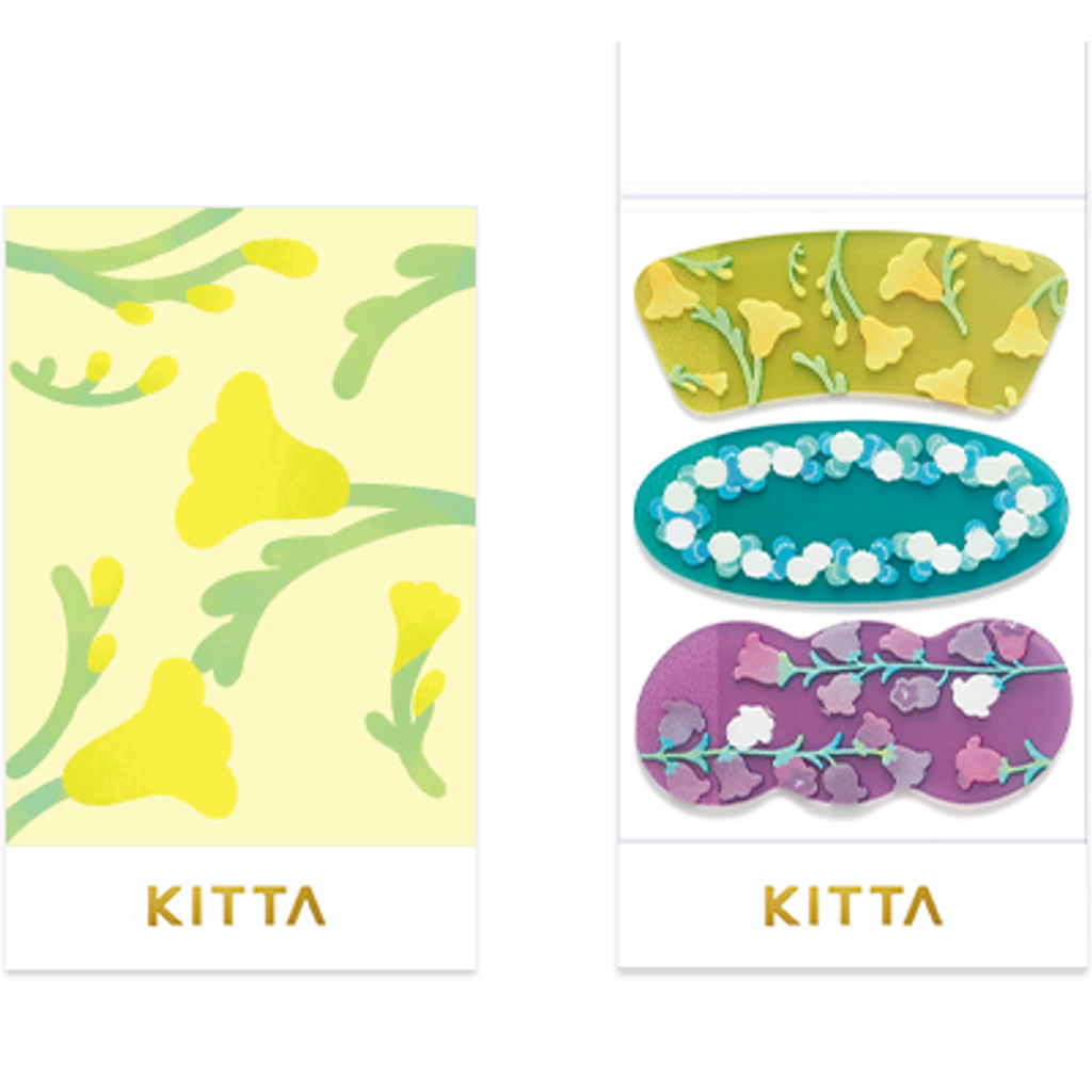 花 Clear透明PET貼紙 KITT014｜日本 KITTA