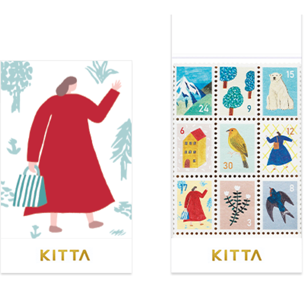 收藏品 郵票系列 隨身攜帶和紙膠帶 KITP005｜日本 KITTA