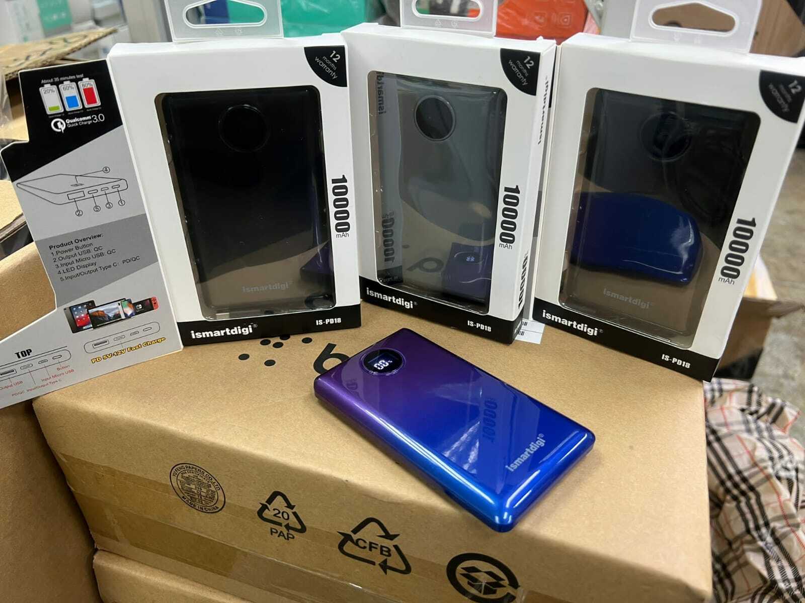 ismartdigi IS-PD18 10000mAh纖薄LED PD20W移動電源