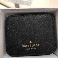 [S] KATE SPADE K9257 TINSEL GLITTER FABRIC BOXED JEWELRY,BLACK, K9257-001 (SKS434)