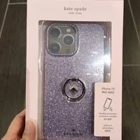 [S] KATE SPADE K9432 GLITTER PRINTED iPHONE 13 PRO MAX RGDGLT-13 PRO MAX FLEXIBLE PHONE CASE,LILAC FROS, 196021186110 (SKS446)