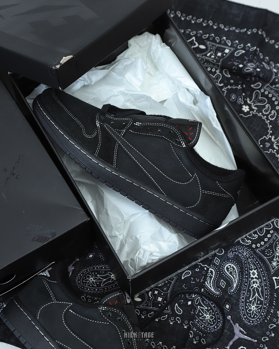 <連線代購商品>TRAVIS SCOTT x  AIR JORDAN 1 LOW 4.0 AJ1OG TS1全黑 倒勾 低筒休閒鞋【DM7866-001】AJ1TS