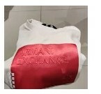 [S] ARMANI EXCHANGE LETTERING LOGO PRINT SWEATHIRT,WHITE, 6LYM55YJ3NZ-1130 (SAX87)