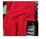 [S] ARMANI EXCHANGE SIDE GLITTER LOGO TROUSER,RED, 7VYP76YJE5Z-1469, FINAL SALE (SAX99)