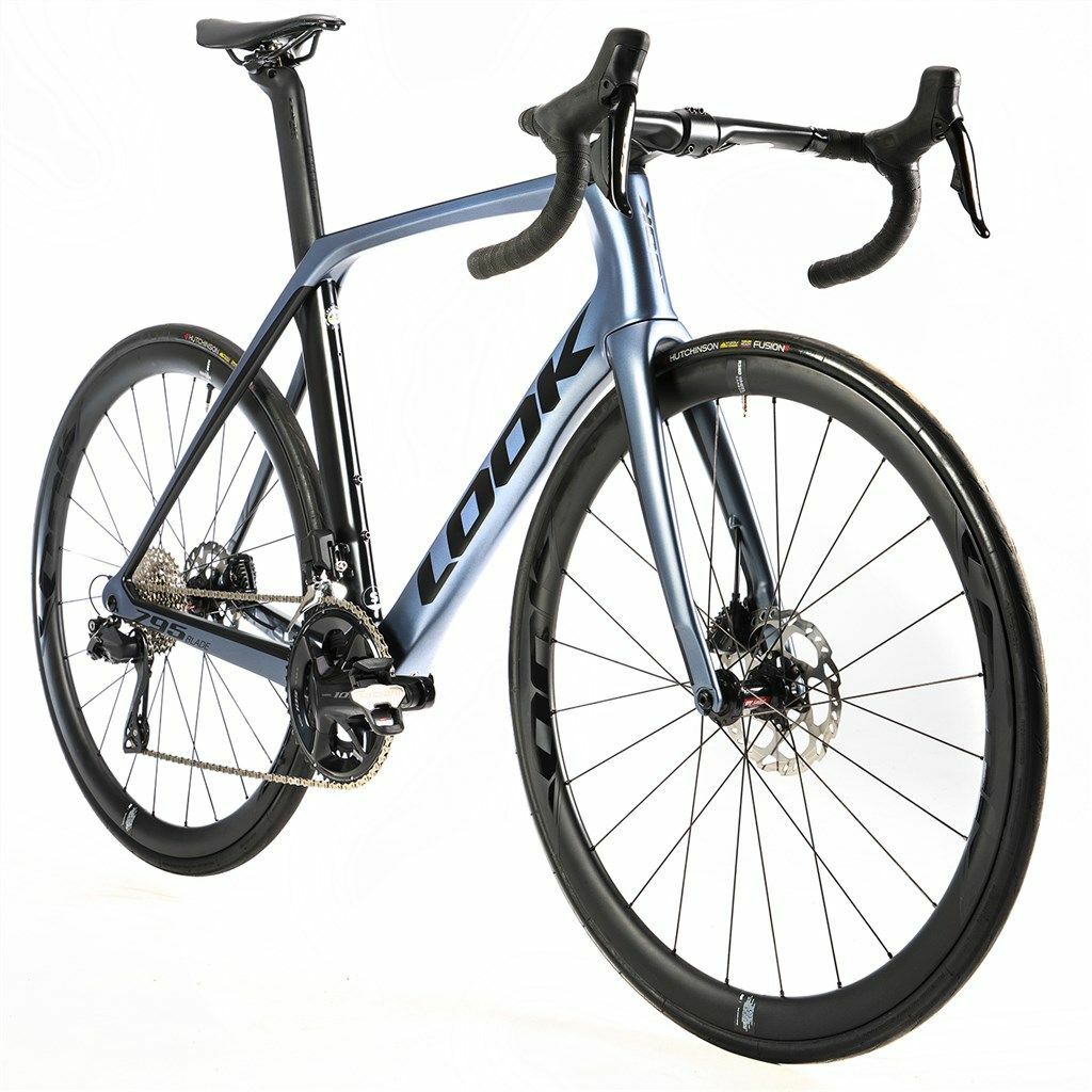 Look 795 BLADE Disc Road Bike 105 Di2 2x12 Metallic Grey Blue Satin